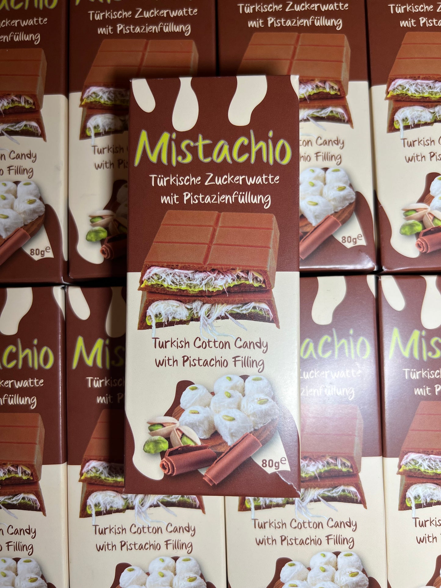 MISTACHIO - Tablette Chocolat Dubai au Lait Barbe à papa & Pistache