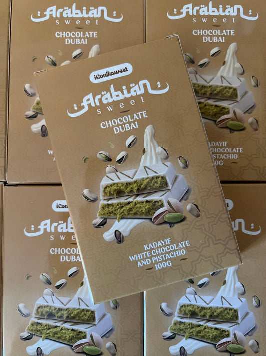 ICONIKSWEET - Chocolat Dubai au chocolat blanc & Pistache