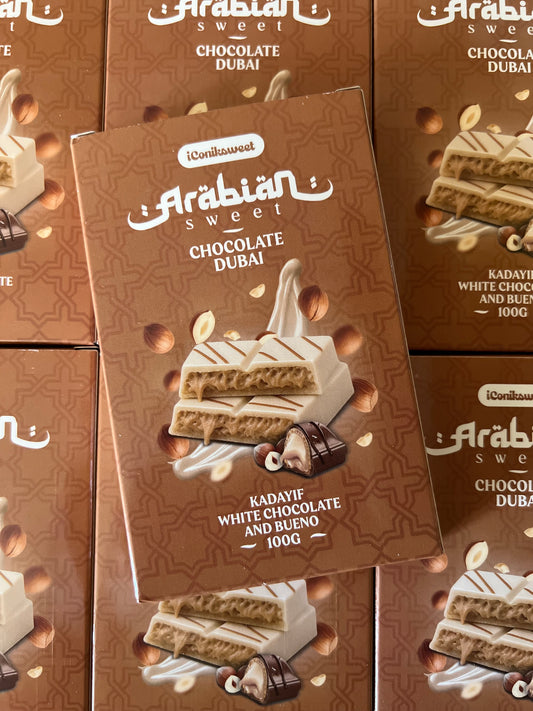 ICONIKSWEET - Chocolat Dubai au chocolat blanc & crème Bueno